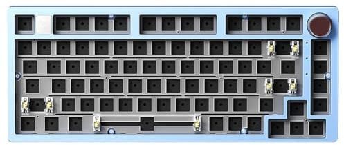 Louttary Kit de Clavier Mécanique Filaire avec Molette, Éclairage RGB, Gasket Personnalisé, Aluminium Hot-Swap, Rétro-Éclairage RGB, Gasket-Mount, Clavier Filaire pour Ordinateur Portable de Bureau et