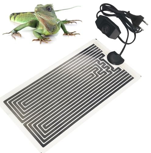 Tapis Chauffant Reptile,Tapis Chauffant Terrarium,7W Tapis Chauffant pour Reptile,Tapis Chauffant,Coussin Chauffant Réglable pour Reptiles,Tapis Chauffant pour Reptiles avec Régulateur de Température