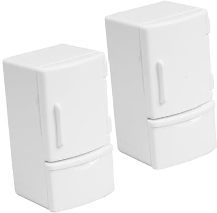 TOPBATHY 2stücke Miniatur-kühlschrank Für Puppenhaus Abnehmbares Gehäuse Robuste Materialien Für Spielküche Und Miniaturmöbel Kompakt Und Praktisch Für Puppenhausdekoration