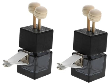 TOPPERFUN 2 Stück Auto-luftflaschen Diffusor Auto- Lüftungsclip Auto-ornament Schwarze Abdeckung