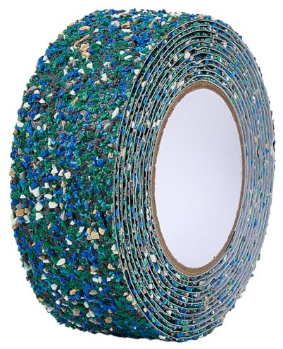 MAYJOYDIY 5m Ruban Antidérapant en Caoutchouc PET Bleu 50mm Ruban adhésif antidérapant Bande en caoutchouc friction Bande antidérapante pour escaliers Escaliers douche Bacs piscine Zones humides