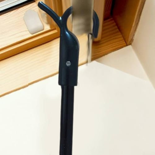 2 Stück Teleskop-Jalousien-Stangenöffner, Jalousien-Öffner, Griff Verlängerungsstange mit Haken, für Dachfenster und Jalousien