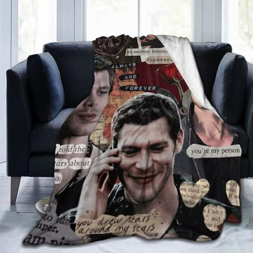 MGDDB Klaus Actor Mikaelson Überwurfdecke, Fleecedecke, weiche, gemütliche Flanelldecke, leichte Plüschdecke