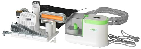 Lifenaxx Haustierpflege Set LX-052 – 6-in-1 Tierhaarschneider mit Vakuumfunktion, Trimmer, Schermaschine, Entfilzungsbürste, Massageaufsatz, HEPA-Filter, leise, für Hunde & Katzen