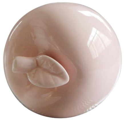 MAGICLULU Decorazione Natalizia in Materiale Ceramico a Forma di Mela Rosa, Ornamento la Casa e Oggetto Fotografico, per Soggiorno, Ufficio e Ristoranti, Dimensioni Medie