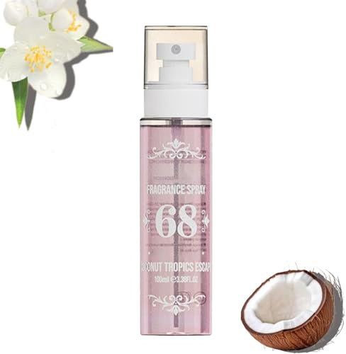 Parfüm Bodyspray Damen, Long Lasting Fragrance Spray, 100ml Fruchtiges Body Mist,Hair and Body Fragrance Mist,Feuchtigkeitsspendende Befeuchtet die Haut Aerosol (Light pink)