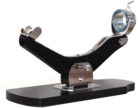 chiner Jamonero Profesional Negro Giro 360° | Basculante 5 posiciones, Madera tratada, Herrajes de aluminio acerado, Tornillería metálica, 23x59x34 cm