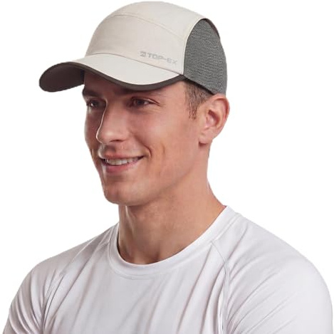 TOP-EX Atmungsaktive Baseball Cap für Herren und Damen mit Sonnenschutz | Leichtes Mesh mit Kühlband, flexiblem Schirm und reflektierender Kordelverstellung; packbar