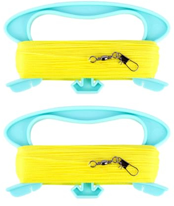 PBAHAUP 100M Drachenschnur Rolle Profi-Winde Für Drachenfliegen, Hochfeste Nylon-Leine, 2Er Set Für Outdoor-Abenteuer, Familienausflüge & Freizeitspaß