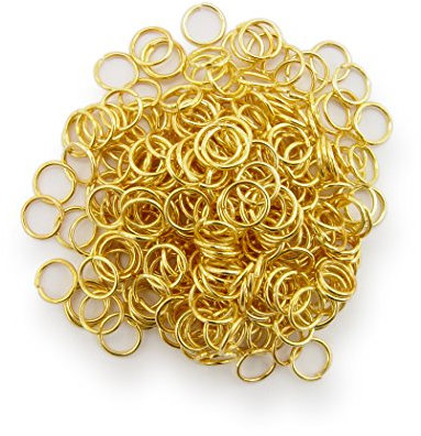 WEBandBUY Binderinge/Jump Rings 6mm Durchmesser Farbe Gold 15g ca.260 STK