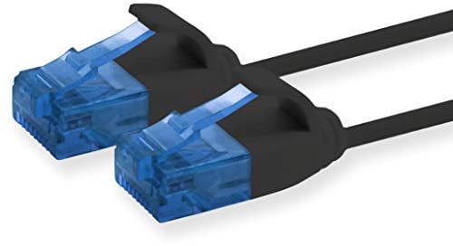 1aTTack.de 660172 Cable de red Cat 6, categoría 6, 3,0 m, cable de conexión, cable delgado (diámetro pequeño, muy flexible), 1000 Mbit/s, 1 pieza, negro