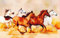 3 D Platzset Pferde, 2erSet, Tischset, Pferd, Tier Tiere, Pony