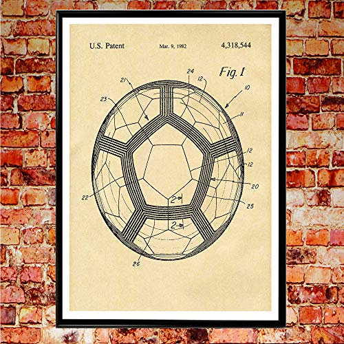 WB-059 Wandposter mit Fußball-Motiv, 40,6 x 50,8 cm, Pergamentpapier
