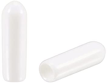 sourcing map 50pcs Round Rubber End Caps 3mm(1/8) White Vinyl Cover Screw Thread Protectors