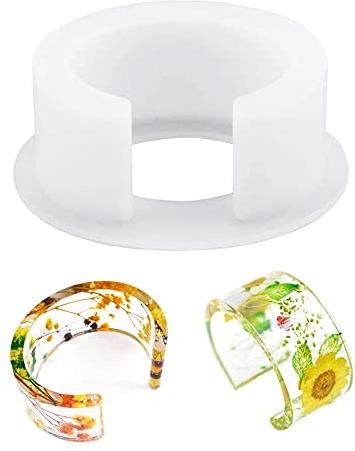 Résine Bracelets Moule Silicones Bracelet Époxy Bracelet Bijoux Fabrication Moules Outil Bricolage DIY Bracelet Bijoux Artisanat pour fabrication bijoux artisanat fait main décorations bricolage blanc