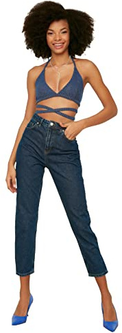 TRENDYOL Damen Jeans Trendyol -Hohe Taille Mom Jeans