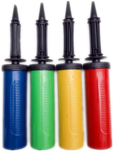 LATRAT Lot de 4 pompes à main, pour fête d'anniversaire, gonfleur manuel, matériau léger, durable, stable et robuste
