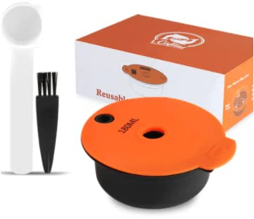 Wiederverwendbare Kaffeekapseln, kompatibel mit Bosch Tassimo-Maschinen, nachfüllbare Kaffeefilter, Kaffeepads, K-Cups, Kaffeezubehör, komplettes Set (180 ml x 1)