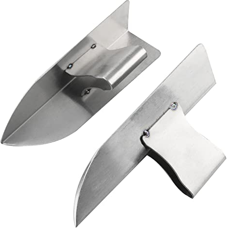JCBIZ 2pcs Drywall Corner Tool Stainless Steel Inner Outer Wall Corner Trowel Plastering Tool 90 Degree Right Angle Plaster Wall Corner Spatula