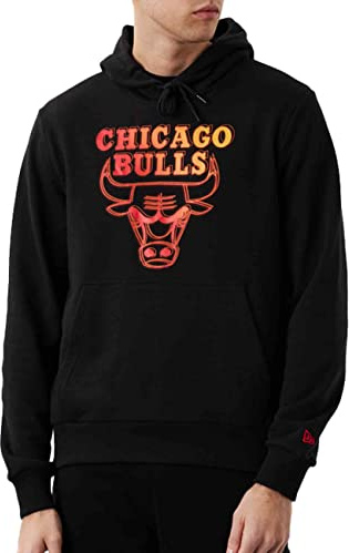 New Era - NBA Chicago Bulls Neon Fade Hoodie Farbe Schwarz, Größe L