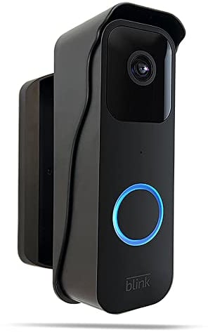 Blink Türklingelhalterung von IRONA, verstellbarer Engel (bis zu 110 Grad Neigung), Anti-Diebstahl-Design, wasserdichte Halterung für Blink Video Türklingel, einfache Installation, Schwarz