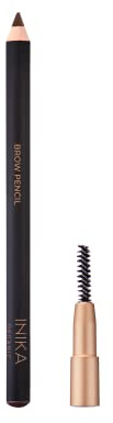 INIKA Organic Brow Pencil | Shape, Fill, Define + Increase Volume with Longwearing Pigments, Rich Colour & Nourishing Skincare Ingredients. 100% Natural + Water-Resistant. Dark Brunette