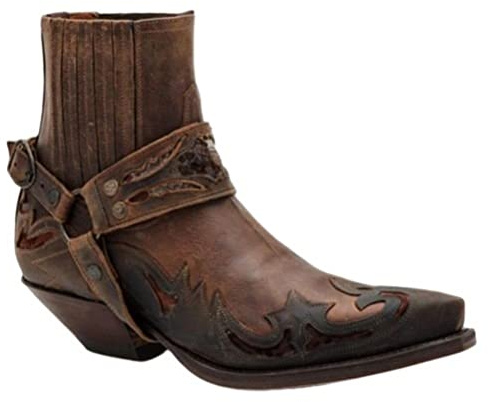 ORANDESIGNE Uomo Stivali Western Stivali da Cowboy Vintage Quadrato Testa