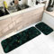 Banemi Rutschmatte Teppich, Küchenteppich Vintage Grün Tannenzweige 40X60cm+40X120cm Heimtextilien