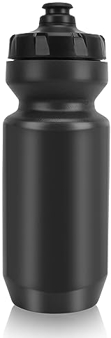 Agatige Isolierte Fahrrad-Wasserflasche Quetschflasche 610 ml für alle Fitness- und Radsportarten(SCHWARZ)