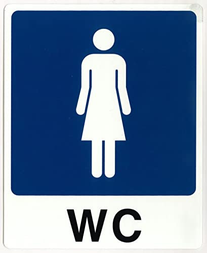 TIESSE - Cartello BAGNO TOILETTE WC DONNA - Cartello in Forex (PVC espanso) non adesivo - Dimensione: 110x130 mm - MADE IN ITALY