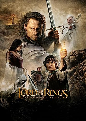 Displate Metallposter Der Herr der Ringe - Middle-Earth - The Return of the King Plakat - Wandbilder Deko Bilder für Wohnzimmer Schlafzimmer - Geschenk - Wanddeko Poster 32 cm x 45 cm