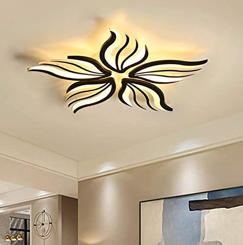 Wohnzimmerlampe Deckenleuchte LED Wohnzimmer Schlafzimmer Lampe Deckenlampe Dimmbar mit Fernbedienung Modern Blume Design Decke Pendelleuchte Esszimmer Esstischlampe Küche Mädchen Bad Hängend Lampen