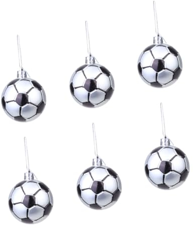 HOMSFOU 6 Stück Große Baseball-Bälle Abschlussball-Anzug Halloween-Dekorationen Mini-Halloween-Dekorationen Für Den Innenbereich -Ornament Fußball-Weihnachtsbaum-Anhänger