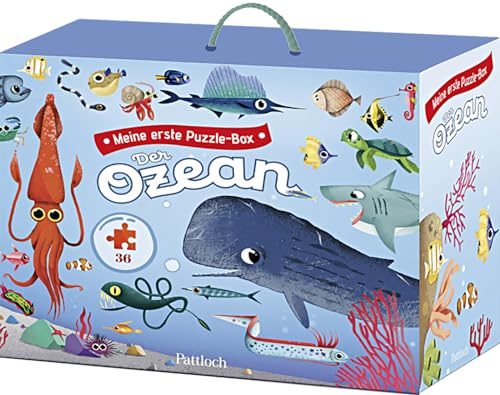 Meine erste Puzzle-Box. Der Ozean: Illustrationen von Carolina Grosa. Ab 4 Jahren | Puzzle-Set mit Kinderpuzzle (36 Teile), Bilderbuch & Poster (Geschenke für Kindergarten-Kinder)