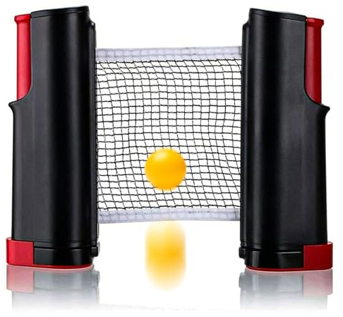 LTHERMELK Tischtennisnetze, Tischtennis, Netze Ausziehbares Tischtennisnetz Tragbares Ping Pong, Ersatznetz Ping Pong Net Paddel Spiel Tisch Zubehör, für Alle Arten von Tischen die Familie (02)