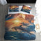 ECOTOS Bettwäsche 140x200 cm Sonnenuntergang Meer - Bettbezug Delphin Ozean, Weich & Bügelfrei & Atmungsaktiv Mikrofaser Wendebettwäsche & 1 Kissenbezug 70x90, Bettwäsche-Sets mit Reißverschluss