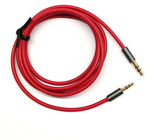 ABLET 150cm Gold Plated Design 3.5mm to 2.5mm Male Car Auxiliary Cable Cord Headphone audio Cable Compatible with Bose headphone, for JBL headphone, Smartphone Tablet MP3 Player Red