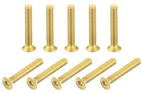 QUARKZMAN Viti a Testa Piatta con Esagono Incassato, M3-0.5 x 20mm, 20pz Bulloni di Fissaggio con Guida Esagonale Interna in Ottone