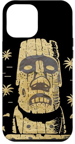 iPhone 14 Plus Vintage Mysterious Tropic Island Carved Stone Heads Tiki Case