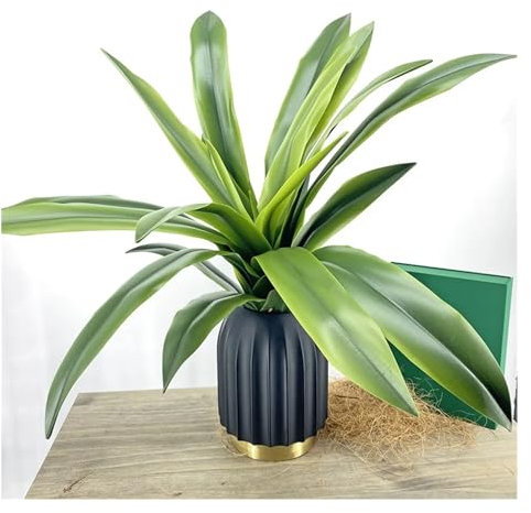 MIUYTRN Grandes plantes succulentes artificielles, arbre de Jungle tropicale, fausses feuilles d'aloès, feuilles vertes en plastique, plantes en pot for décoration de mariage à domicile cuicui(D)