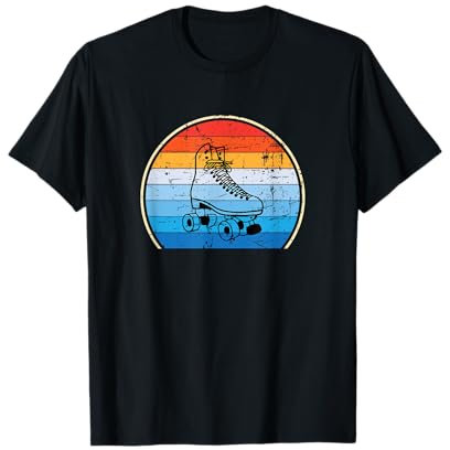 Retro Rollschuh Skaten Rollschuhlaufen Rollschuh Fahren T-Shirt