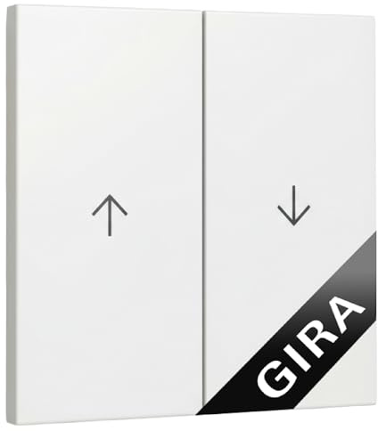 GIRA 329403 Wippe 2fach Pfeilsymbol I Schalterwippe Doppel Auf Ab I Jalousie Rollladen Wippe I Lichtschalter Abdeckung Einsatz I kompatibel System I Elektroinstallation Zubehör Innenbereich
