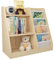 Hironpal Kids Wooden Bookshelf Montessori Children Bookcase, Baby Storage Book Rack, Toddler Book and Toy Organizer Cabinet Book Display, for Playroom,Bedroom,Nursery,Classroom (Burlywood, Small)