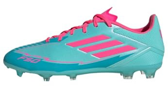 adidas Unisex F50 League Messi FG/MG Fußballschuh Flash Aqua/Lucid Pink/Lucid Cyan 40 2/3