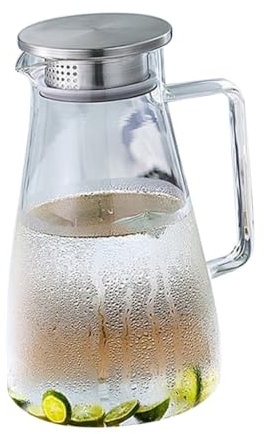 OFFSCH aus Glas mit Edelstahldeckel 1 5 l Wasserkocher Sieb hitzebeständig Blumendesign für die Familie
