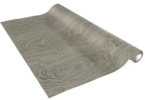 Venilia Möbelfolie selbstklebend, Eiche Kaffee, 45 cm x 2 m, Deco Standard, PVC, langlebig, einfache Entfernung, hitzebeständig, reißfest, 56135