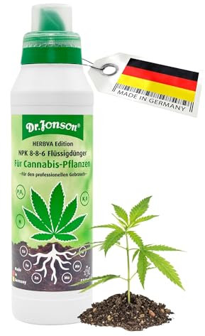 Dr. Johnson HERBVA Edition NPK 8-8-6 Cannabis Dünger für Autoflower - 500ml | Mineralischer All-in-One-Dünger für Zimmerpflanzen
