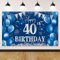 40. Geburtstag Banner Blau, Geburtstagsbanner 40, Geburtstagsdeko für Männer & Frauen, 40 Geburtstag Hintergrund Banner für 40 Party Geburtstagsdeko, 180 * 110 CM