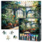 1000 Piece Fantasy Jigsaw Puzzle for Adults - Enchanted Greenhouse Morning Landscape with Green Garden, Challenging Family Puzzle with Bonus Poster, Home Decor Artwork‌ (19.69x27.56 in)