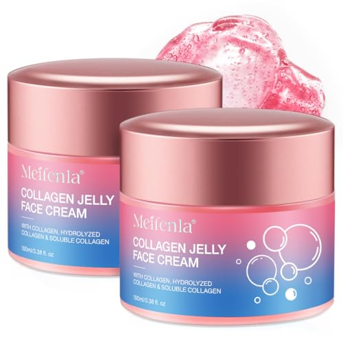 Collagen Jelly Cream,Crema de Colageno en Gelatina con Niacinamida y Colageno Hidrolizado,Skincare Coreano,Crema Hidratante Facial, Mejora la Elasticidad de la Piel, Crea una Piel Suave Como un Espejo